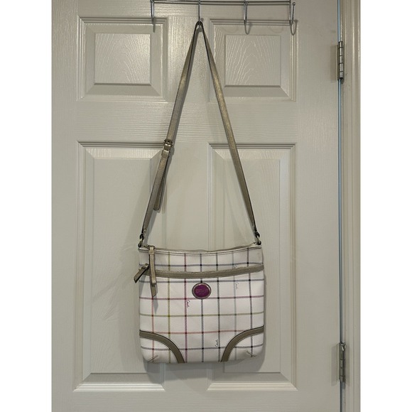 Coach Handbags - Coach Leather Plaid Crossbody 20005